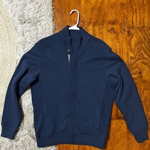 Apt. 9 Deep Blue Knit Zip Up Sweater